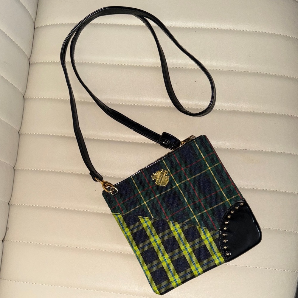 MAC Plaid Crossbody Bag with Black Accents